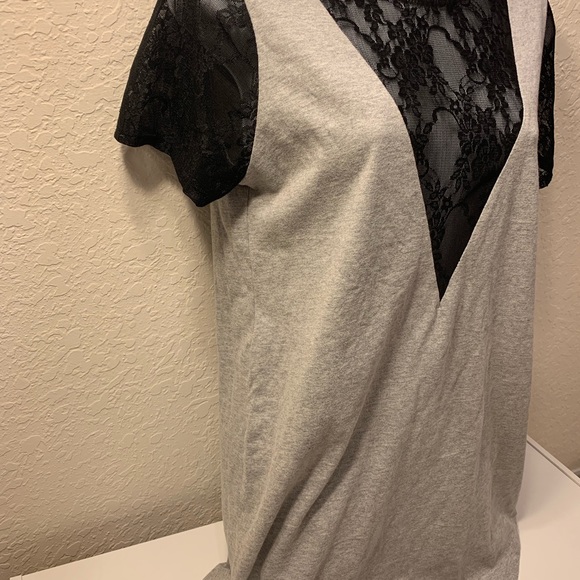 Forever 21 Black Gray Lace Tunic Small NWT - Picture 3 of 4